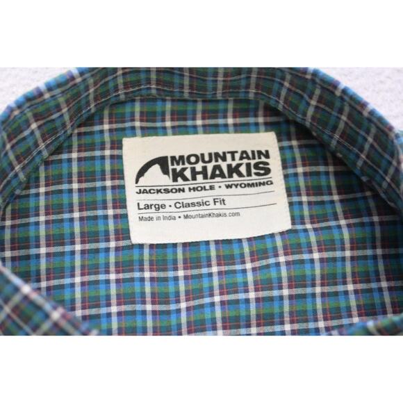 Mountain Khaki Classic Fit Plaid Camp Button Up Long Sleeve Shirt Mens Sz Large - Picture 8 of 10